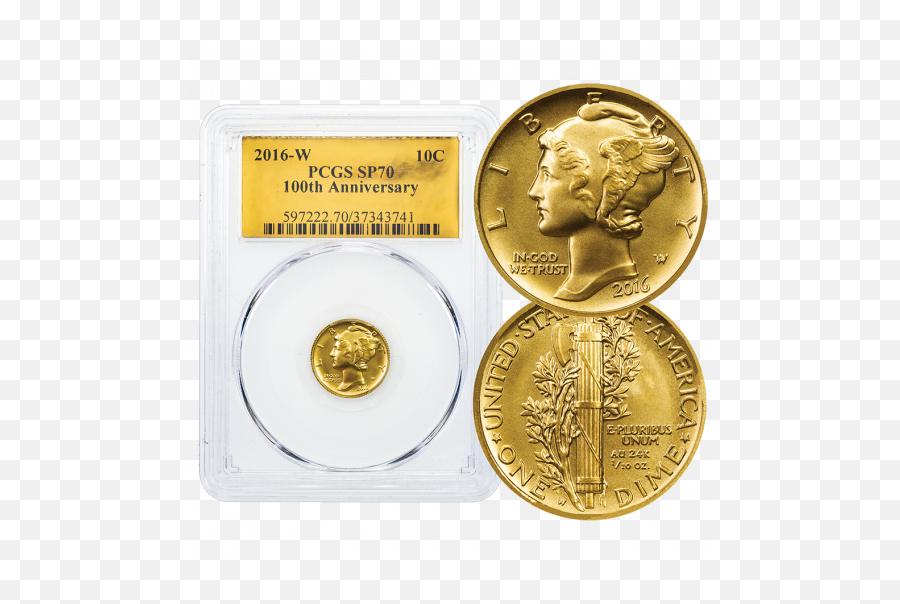 Blog - 2016w Gold Mercury Dime Pcgs Sp70 Rare Collectibles Tv Coin Png,Dime Png