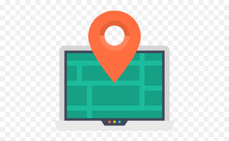 Map Laptop Marker Free Icon - Map On Laptop Icon Png,Google Maps Marker Icon Image