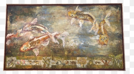 Original Painting Koi With Pond Icon By Michelle Haglund - Picture Frame png