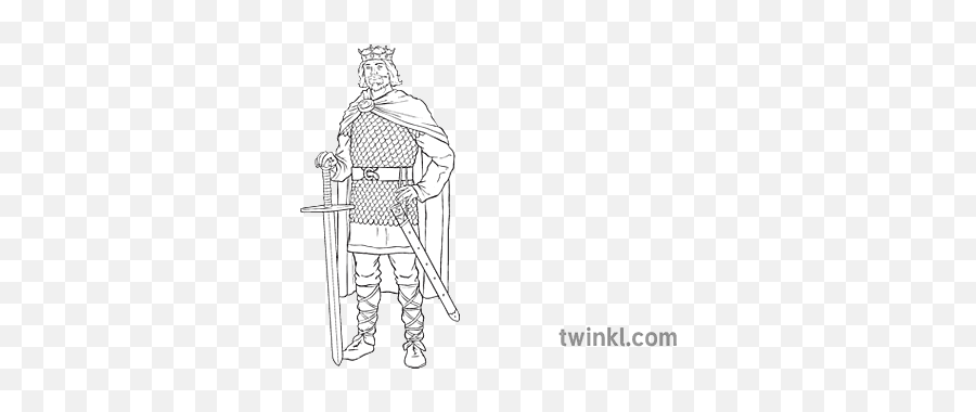 King Arthur Black And White - Fictional Character Png,King Arthur Icon
