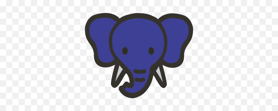 Elephant Drag Blue - Cartoon Png,Elephant Clipart Transparent Background