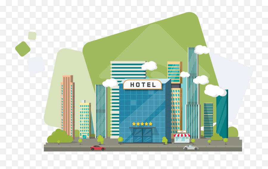 Hospitality Property Inspect - Hotel Cartoon Png,Smart Building Icon