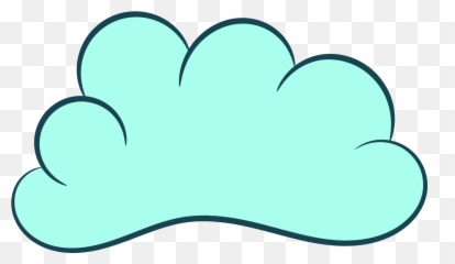 5 Cartoon Clouds Transparent - Background png