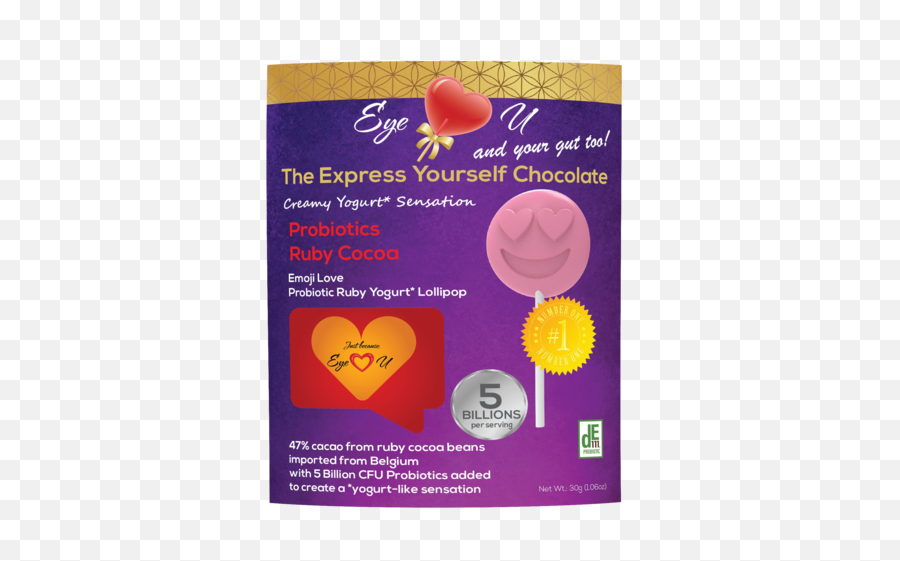 Eye Luv U Emoji Chocolates - Ruby Chocolate Png,Purple Heart Emoji Png