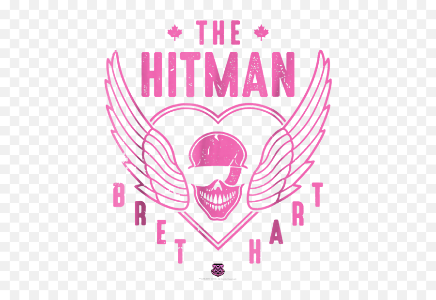 Wwe The Hitman Bret Hart 1 Color Skull Christmas P T - Shirt Bret Hart Skull Logo Png,Hitman Logo Icon