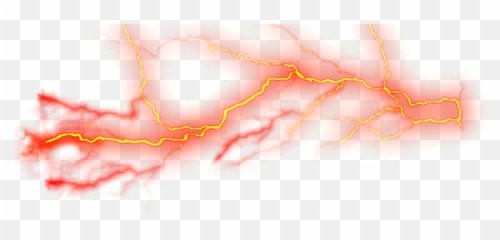 Red Lightning Png Picture - Orange Bolt