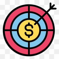 Financial Goal Icon Of Colored Outline Style - Available In Financial Goals Icon Png,Goal Png