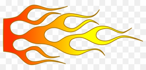Fire Clipart Border Black And White - 129719 PNG Flames For Pinewood Derby Car