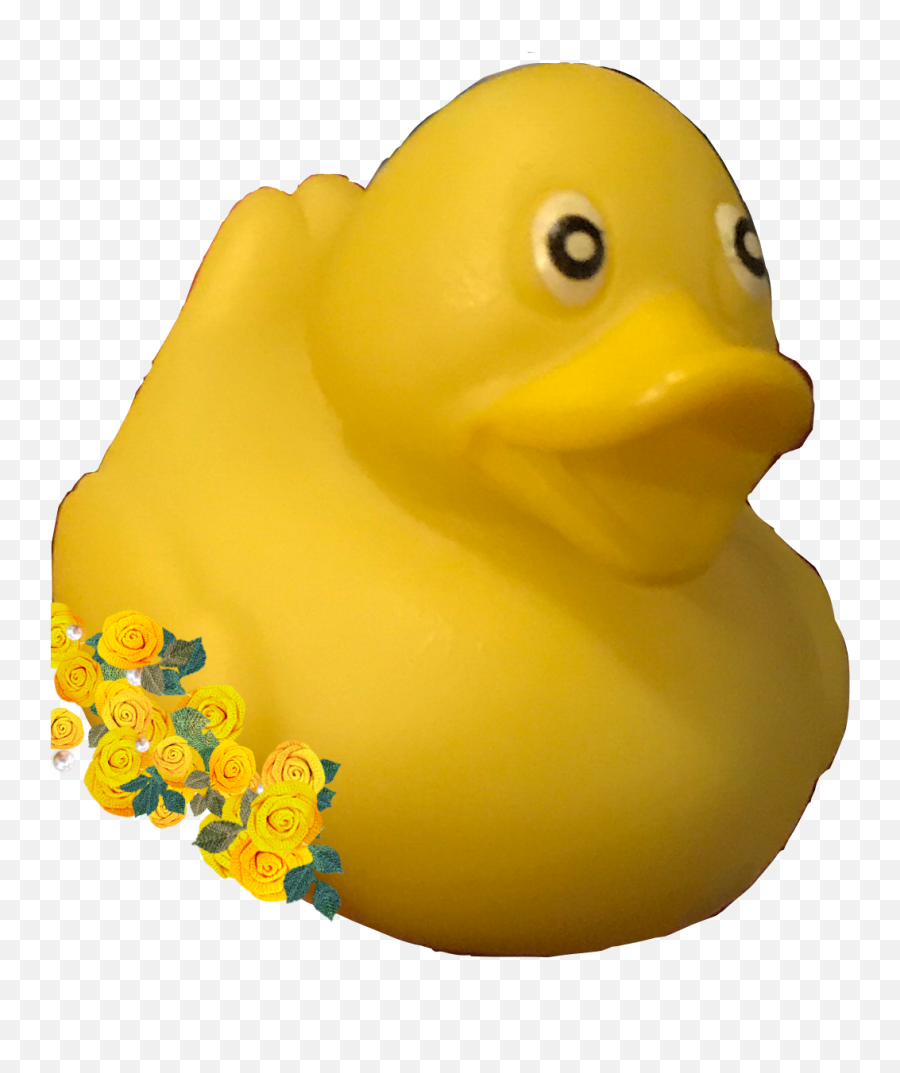 Duck Sticker Rubber Rubberduck Blando Yellow Cute Freet - Bath Toy Png,Rubber Duck Transparent Background