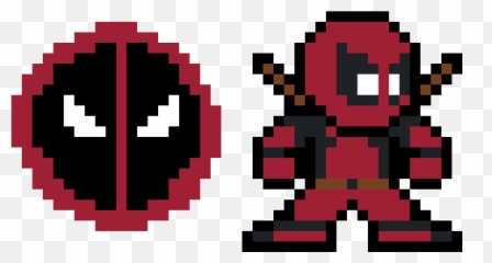 Deadpool Marvel 8bits Symbol Pixelart - Deadpool Pixel Art Minecraft png