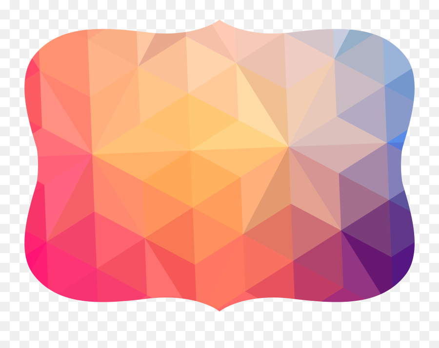 Geometry Polygon - Colorful Abstract Border Free Png,Geometric Border Png