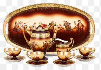 Download Bohemian Porcelain Tea Set - Saucer Png,Tea Set Png