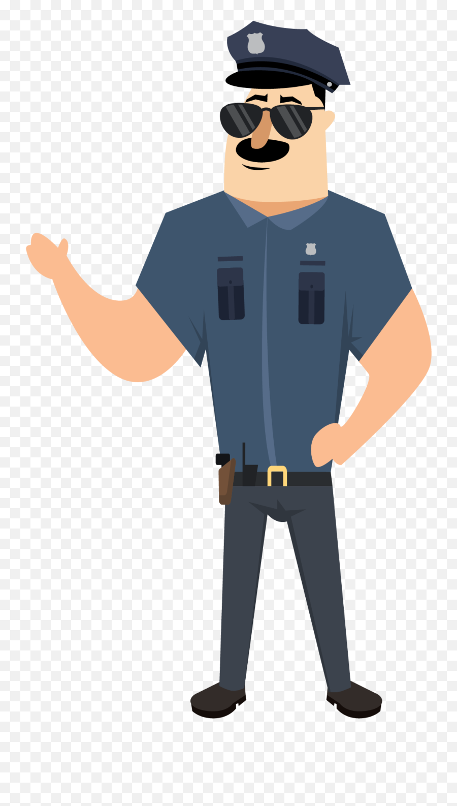 Picture - Police Officer Cartoon Png,Police Siren Png