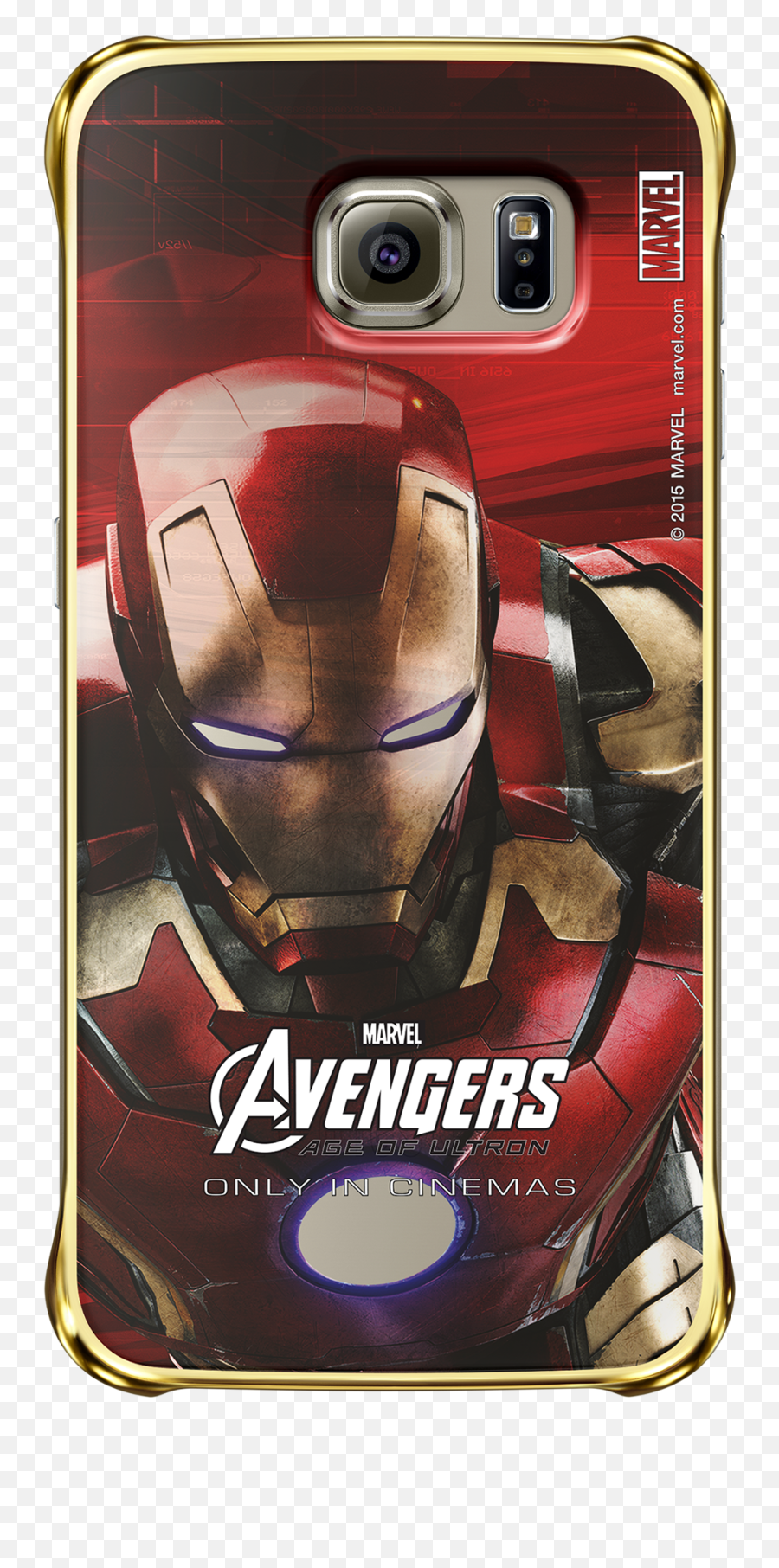 Samsung Galaxy S6 Clear Cover Avengers Edition Gold - Samsung Galaxy S6 Png,Iron Man Transparent