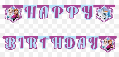 Frozen Birthday Banner - Pattern png