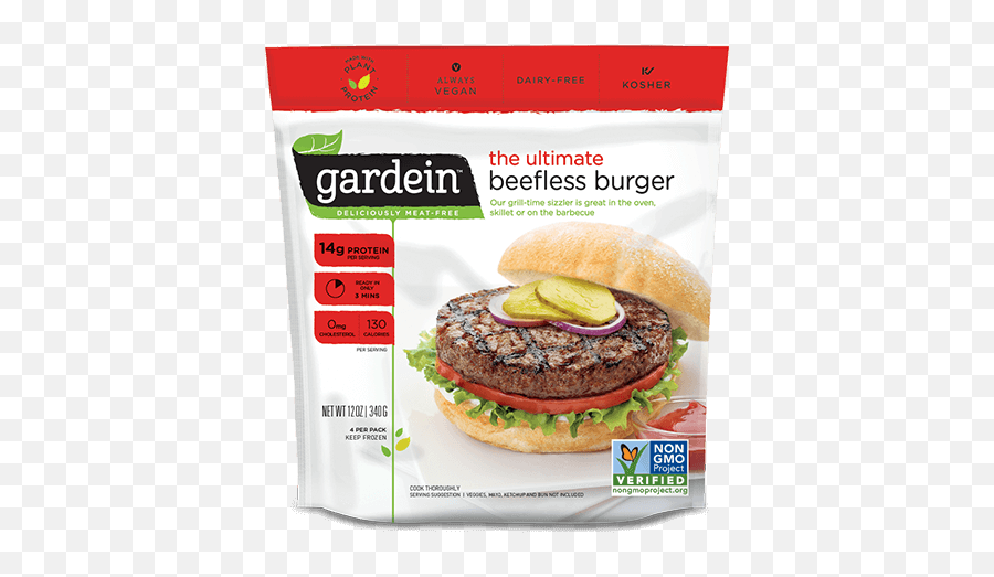 Ultimate Beefless Burger Gardein - Gardein Veggie Burger Png,Burgers Png