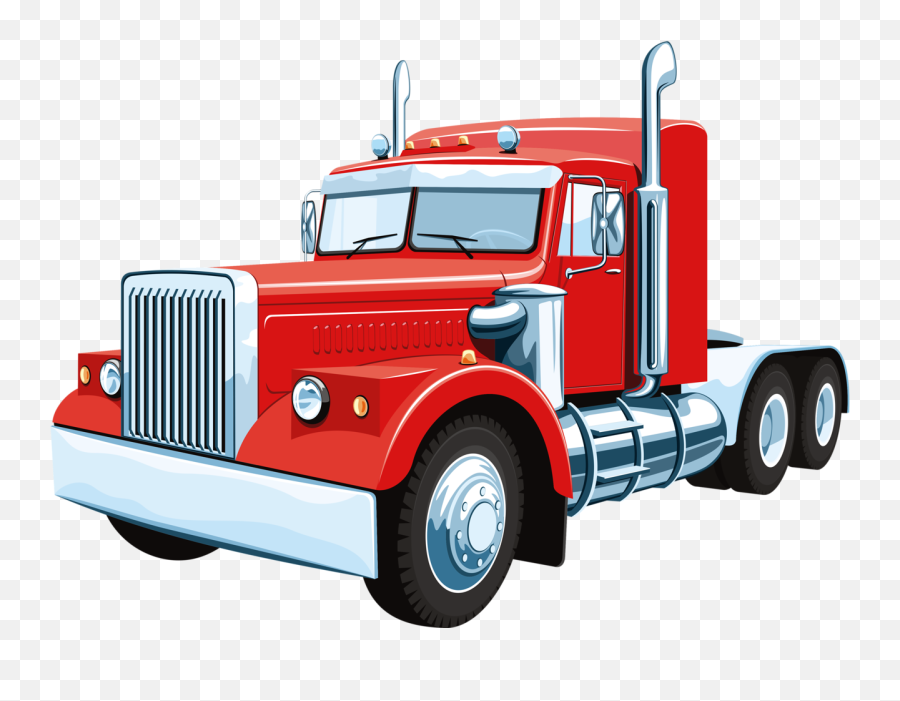 Download Red Semi Truck Clipart Hd Png - Uokplrs 18 Wheeler Big Truck Clipart,Semi Truck Png