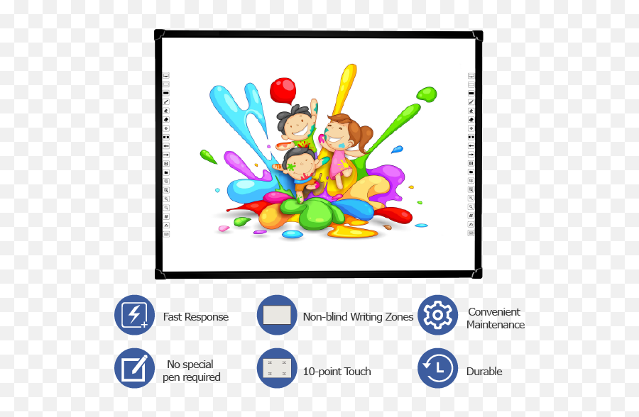 Ir Interactive Whiteboard - Kids Holi Images Cartoon Png,White Board Png