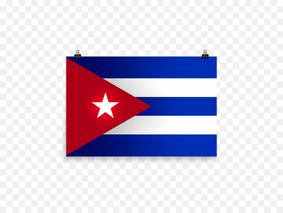 Cuba Flag Wall Art - Light Blue Cuba Flag Png,Cuban Flag Png