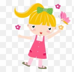 Cartoon Children Clip Art - Transparent Toddler Girl Clipart png