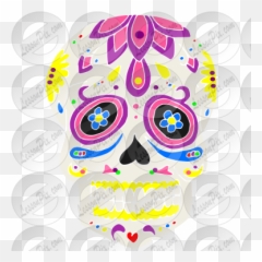 Calavera Stencil For Classroom Therapy Use - Great Skull Png,Calavera Png