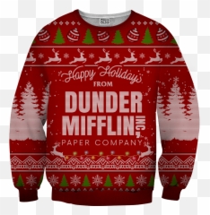 Dunder Mifflin Knitting Pattern Red - Dunder Mifflin Png,Dunder Mifflin Logo Png