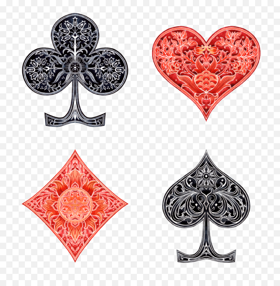 Playing Cards Symbols Png - Playing Cards Suits Png,Card Suits Png