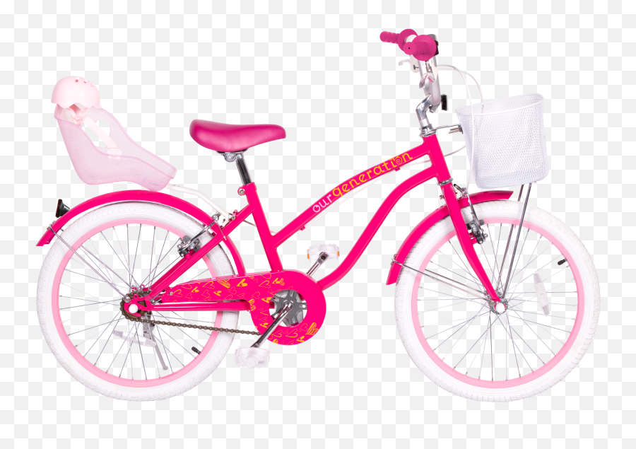 Og Bicycle Kids 20 - Inch Bike With Doll Seat Our Generation Girls Bike With Doll Carrier Png,Bicycle Transparent