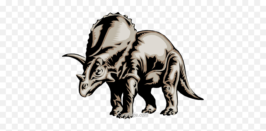 Triceratops Royalty Free Vector Clip Art Illustration - Triceratops Vector Free Png,Triceratops Png