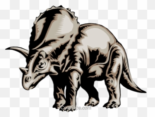 Triceratops Royalty Free Vector Clip Art Illustration - Triceratops Vector Free Png,Triceratops Png