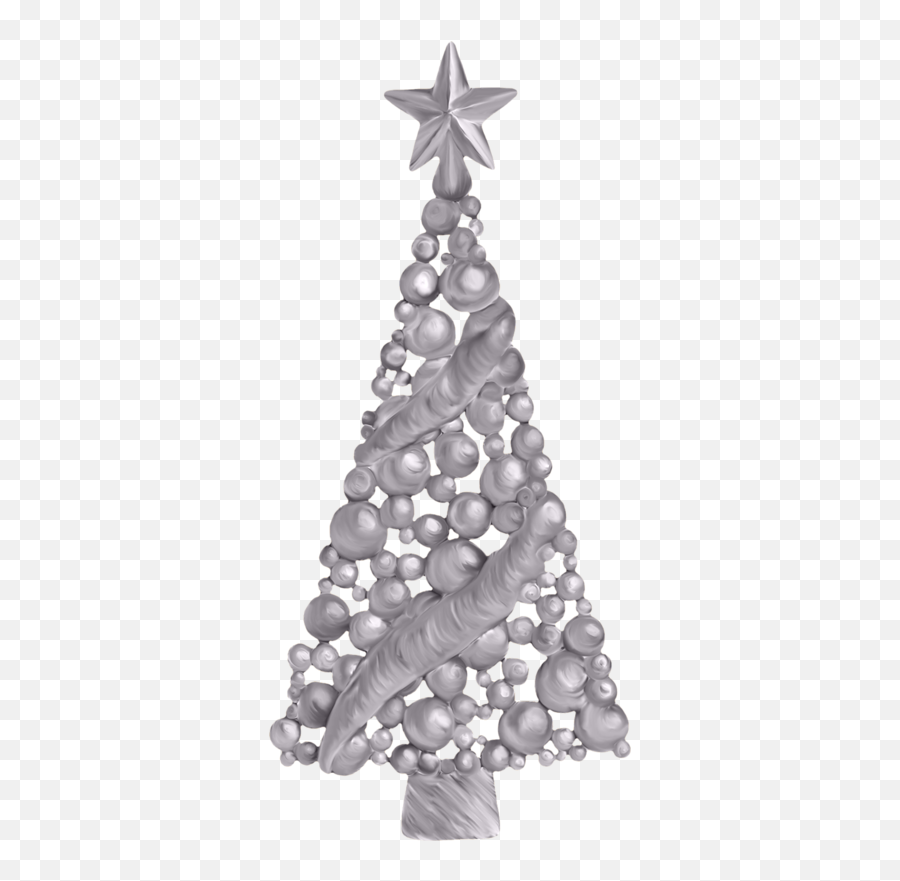 Silver Christmas Tree Clip Art - Silver Christmas Tree Clipart Png,Arbol De Navidad Png