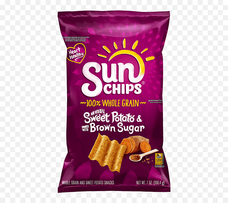 Sunchips Sweet Potato U0026 Brown Sugar Flavored Whole Grain - Garden Salsa Sun Chips Png,Sweet Potato Png