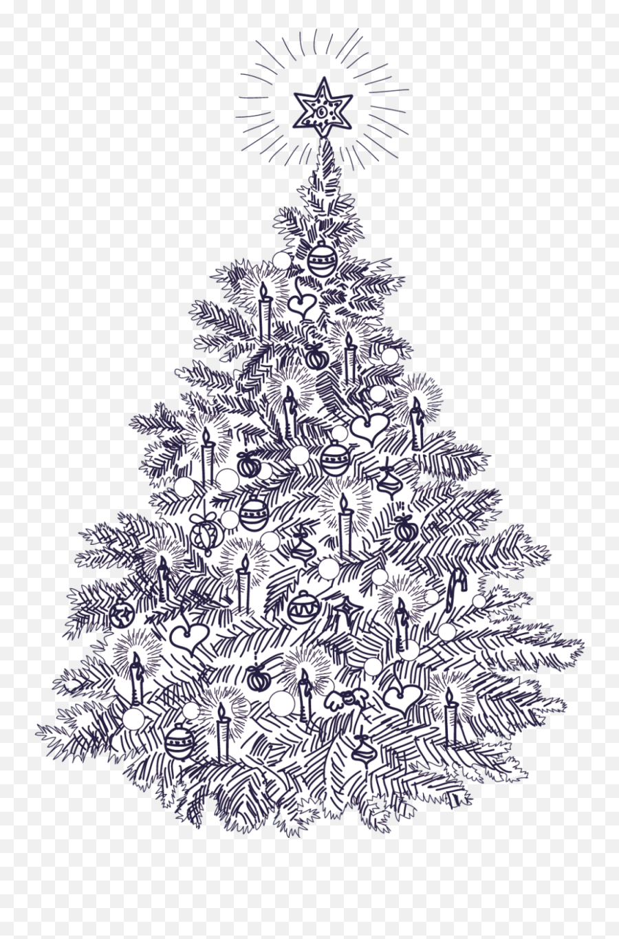 Christmas Xmas Cards Tree Outline - Christmas Tree Vintage Png,Christmas Tree Outline Png