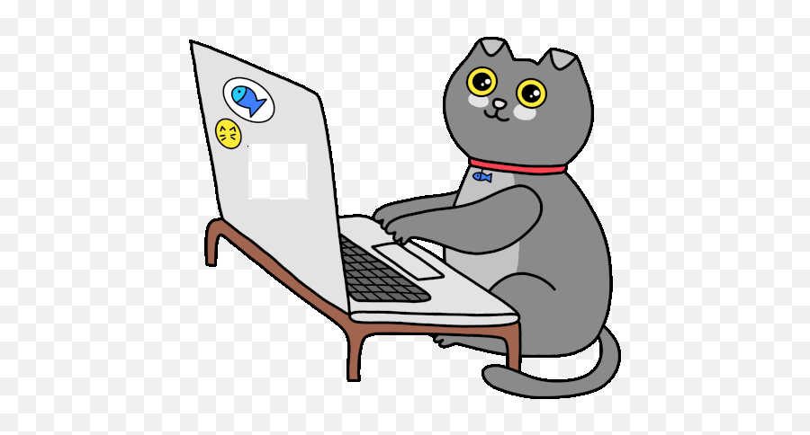 Cat Computer Gif - Cat Computer Typing Discover U0026 Share Gifs Cat Typing Gif Png,Cat Gif Transparent