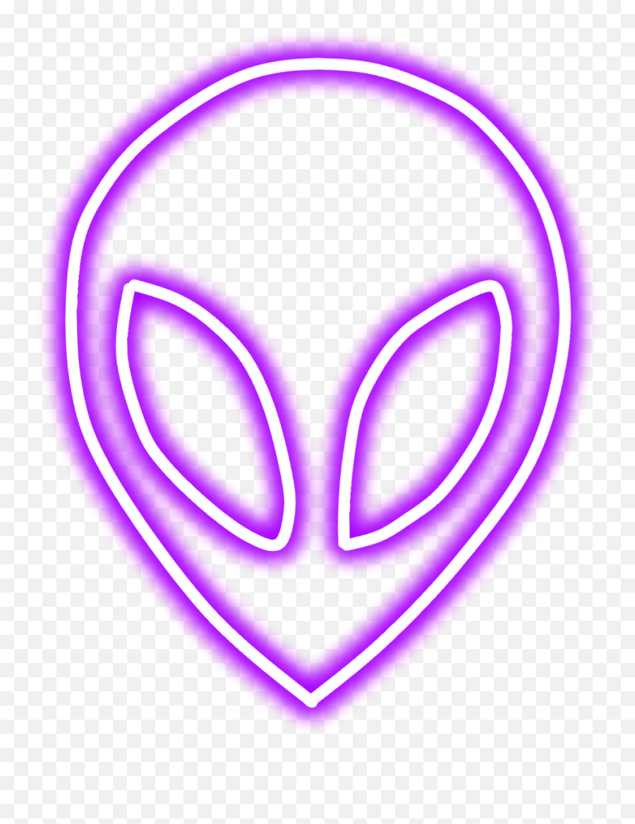 Neon Glow Alien Purple Aliens - Stickers Neon Png,Purple Glow Png