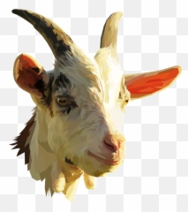 Goat Low Poly Animal - Goat Head No Background Png,Goats Png