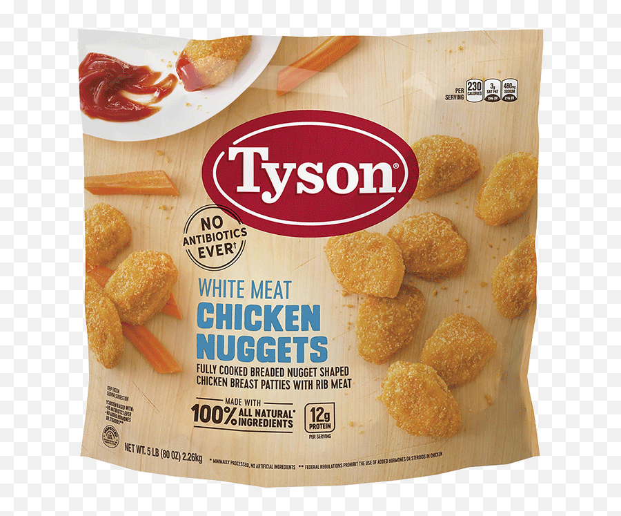 Tyson All Natural White Meat Chicken Nuggets 5 Lbs U2022 Thirstyrun - Tyson Panko Chicken Breast Png,Chicken Nuggets Png