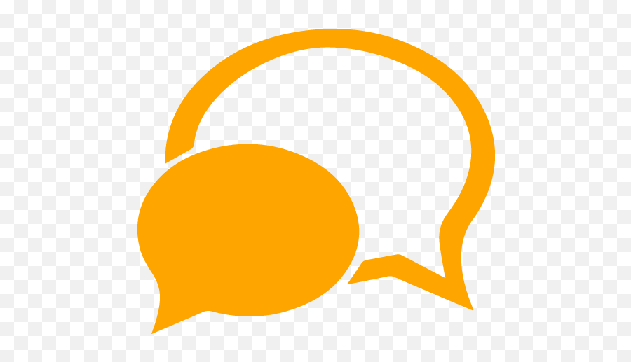 Orange Chat 4 Icon - Chats Png,Live Chat Icon Png