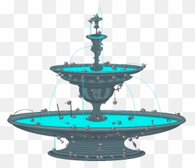 Free Vector Water Fountain - Cartoon Gif png