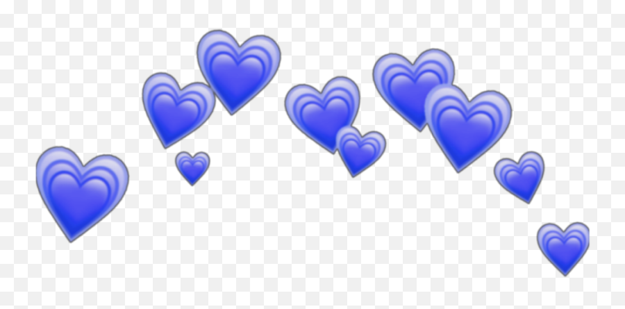 Blue Emoji - Emoji Heart Crown Png,Iphone Heart Emoji Png