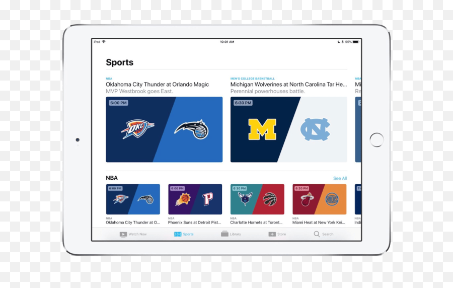 Apple Tv Sports Now Available In Latest Ios Tvos Betas - North Carolina Tar Heels Png,Apple Tv Logo Png