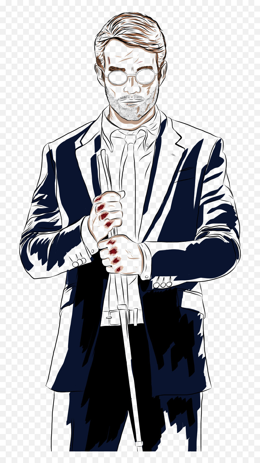 I Decided To Draw Matt Murdock Aka Daredevil From The - Matt Murdock Sketch Png,Daredevil Png