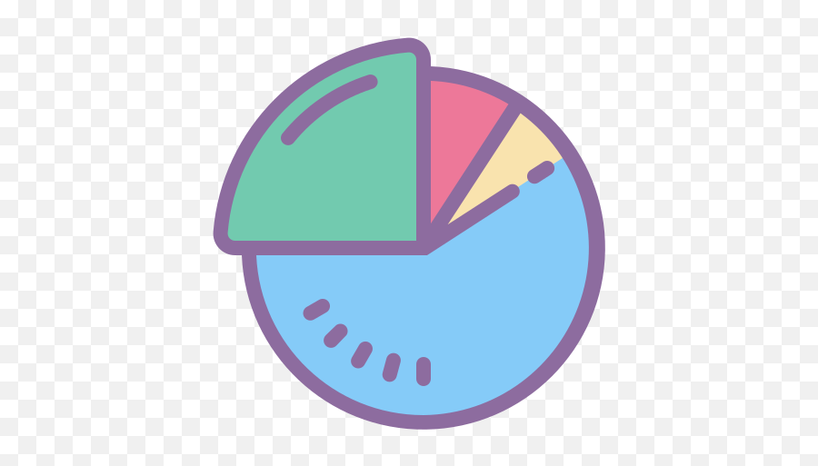 Pie Chart Icon In Cute Color Style - Pie Chart Powerpoint Icon Png,Pie Chart Icon Png