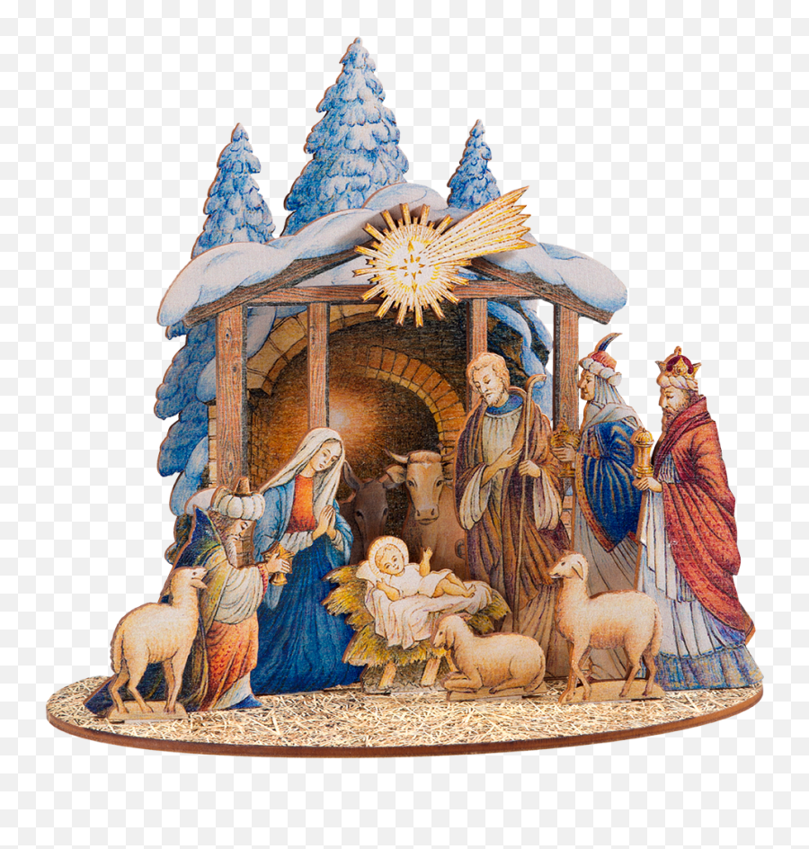 Download Self Assembly Crib Holy Family - Holy Family Christmas Crib Images Hd Png,Icon Of The Holy Family