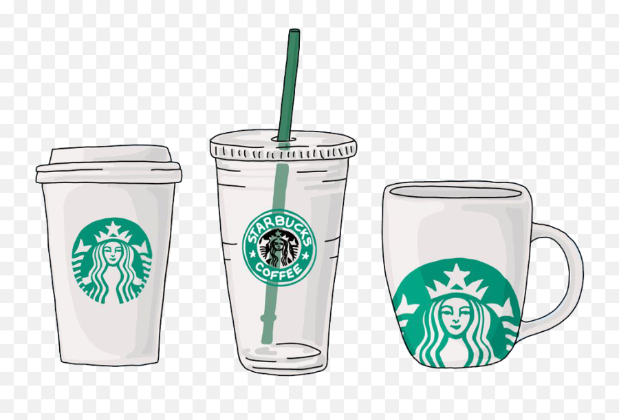 Cute Starbuck Sticker By Deluxdinosaur Starbucks Drawing - Strabucks Marketing Cup Png,Starbucks Cup Icon