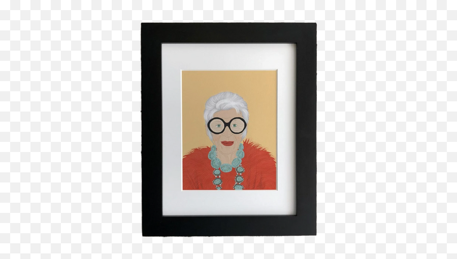 Iris Apfel Art Print - Poster Frame Png,Mozart Icon