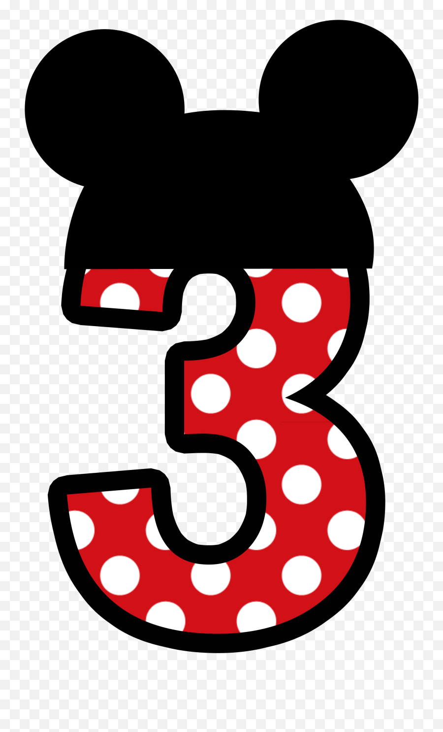 Cruise Clipart Minnie Mouse Transparent - Number 3 Mickey Mouse Png,Minnie Ears Png