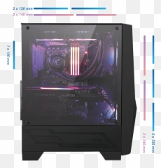 Mag Forge 100r Gaming Case The Most Innovative - Msi Mag Forge 100r Rgb Tower png