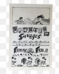 Vintage Uranium Savages Big Boys Armadillo World Headquarters Show Poster Png