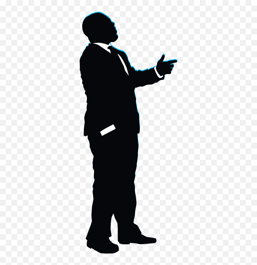 man in suit silhouette transparent